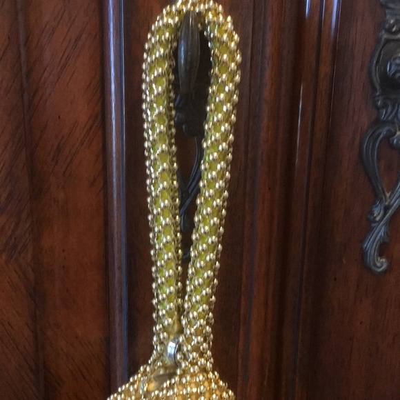 Gold Bead Mesh Sparkle Evening Bag Party Pouch Wristlet - Picture 4 of 12